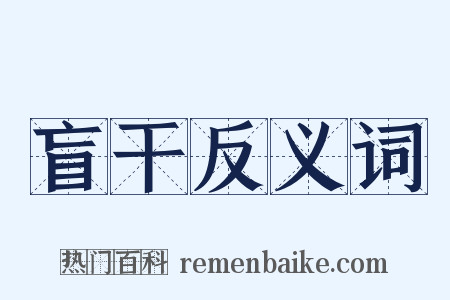 盲干反义词是什么意思的图片